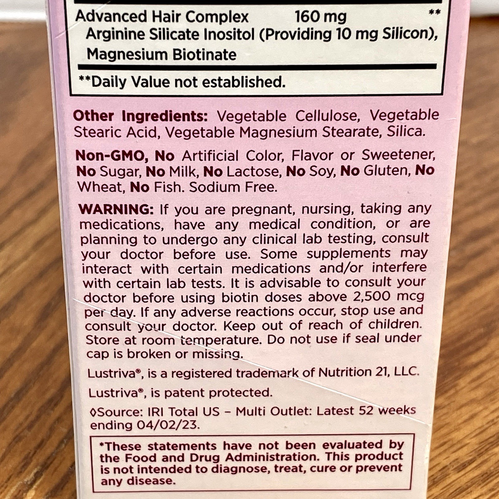 Nature’s Bounty ~ Hair Growth Supplement ~ 30 Capsules ~ Exp 01/2027