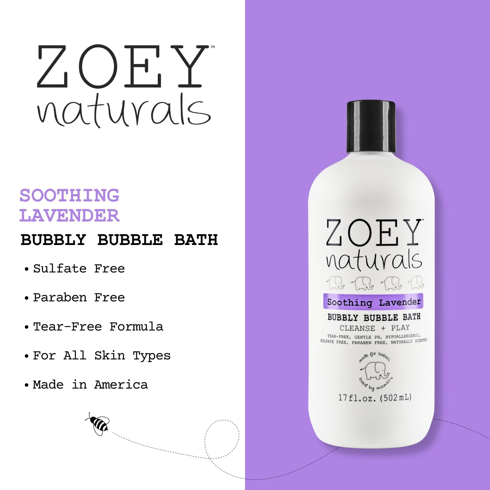 Absolutely Natural Zoey Naturals – Soothing Lavender Bubble Bath For Kids