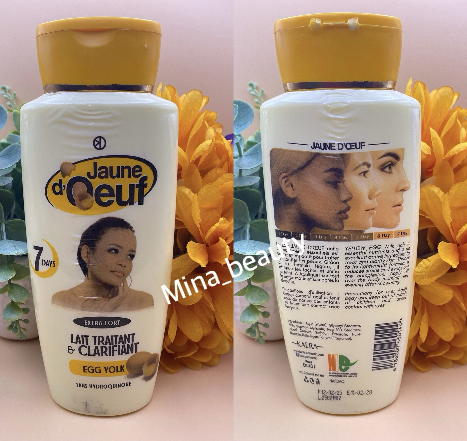 Jaune d’Oeuf Extra Fort Egg Yolk Clarifying Moisturizing Milk, 450 ml
