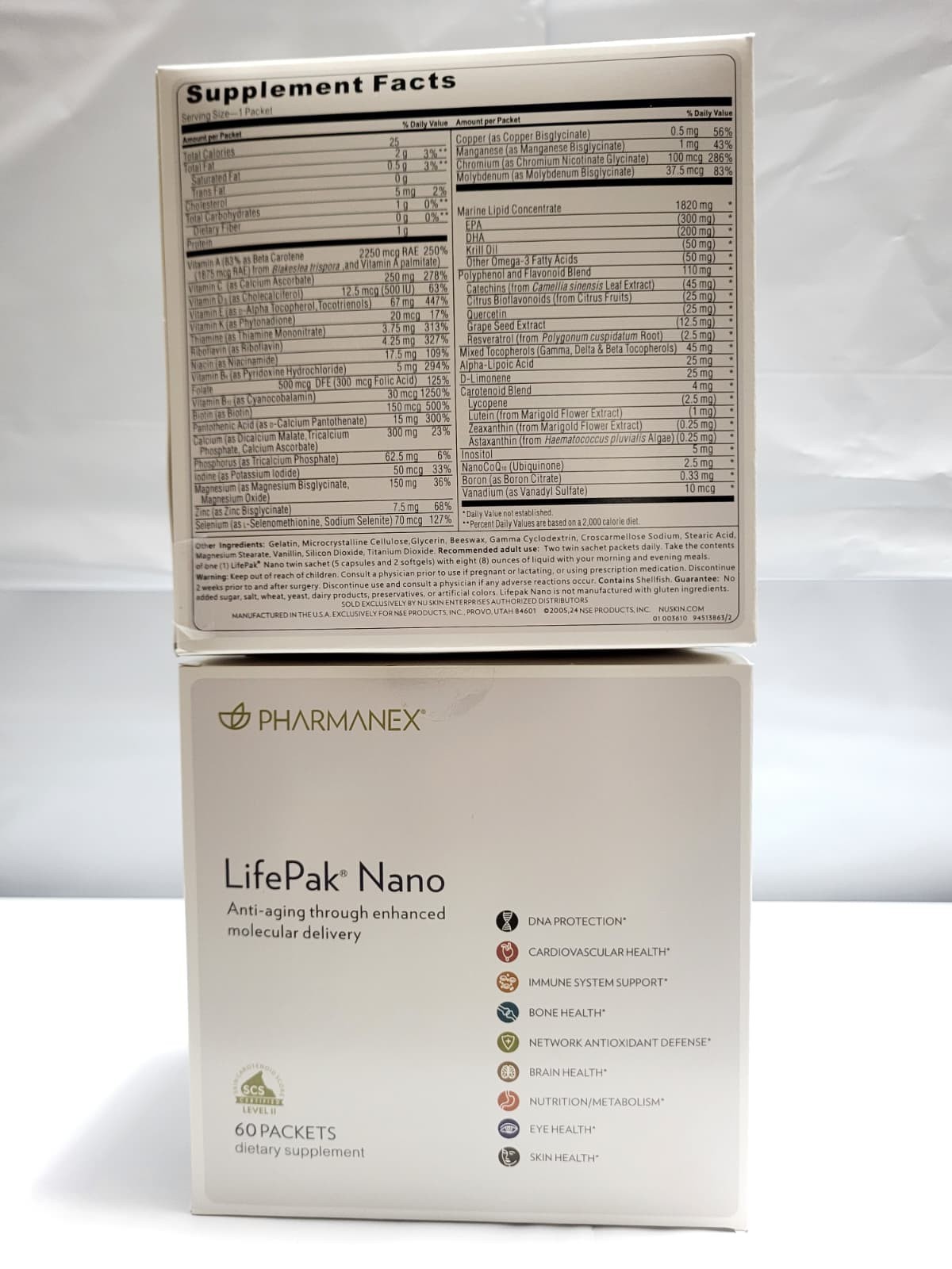 Nu Skin Pharmanex Lifepak Nano, 60 packets, Exp 12/2027