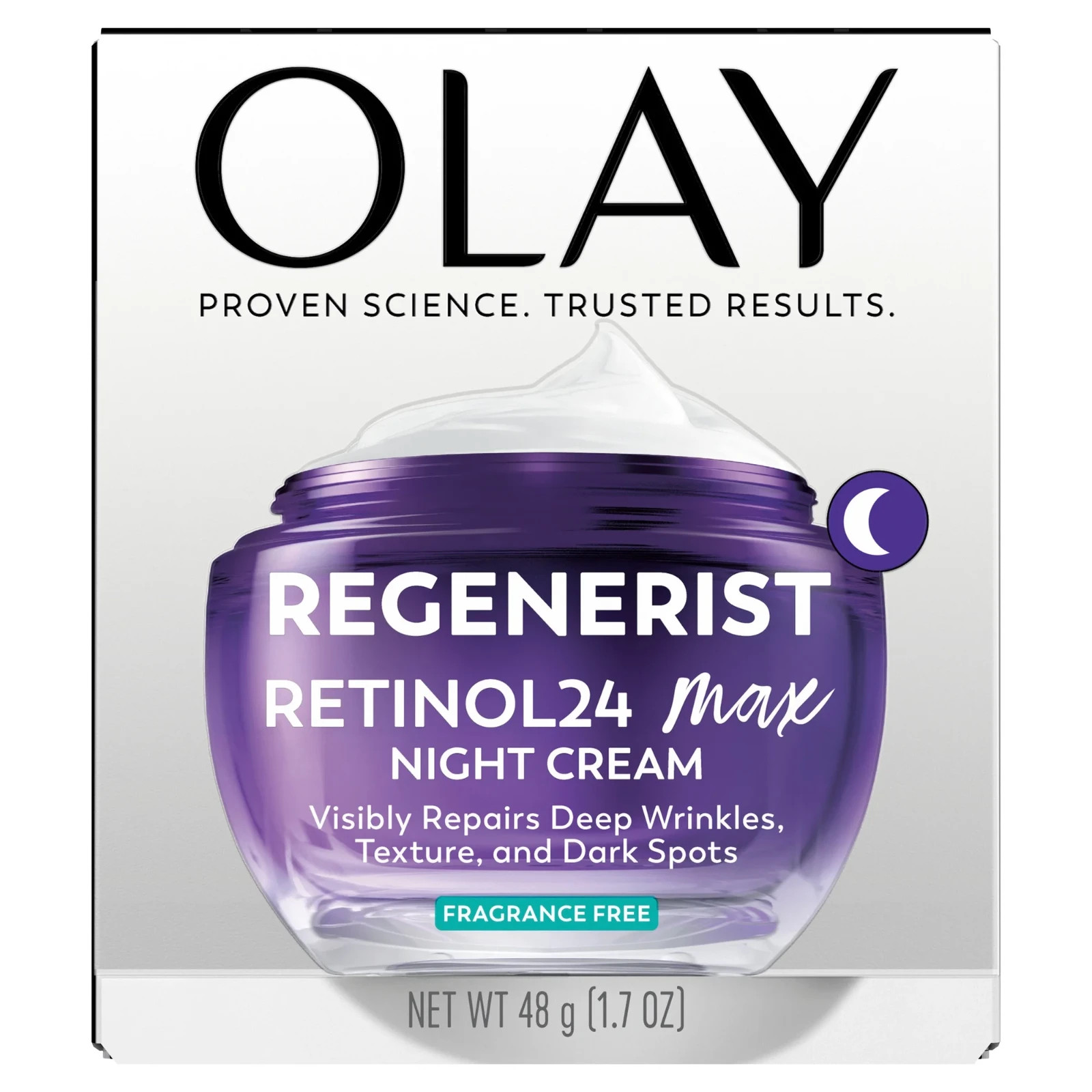 Olay Retinol 24 Max Night Cream – with Triple Collagen Peptide, 1.7 fl oz