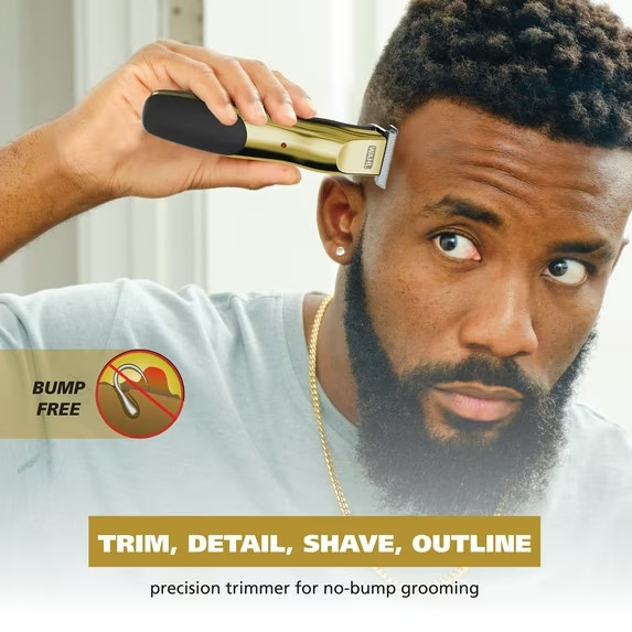 Wahl T-Pro Plus, USB Rechargeable Battery Trimmer, Gold with Rubber Grips