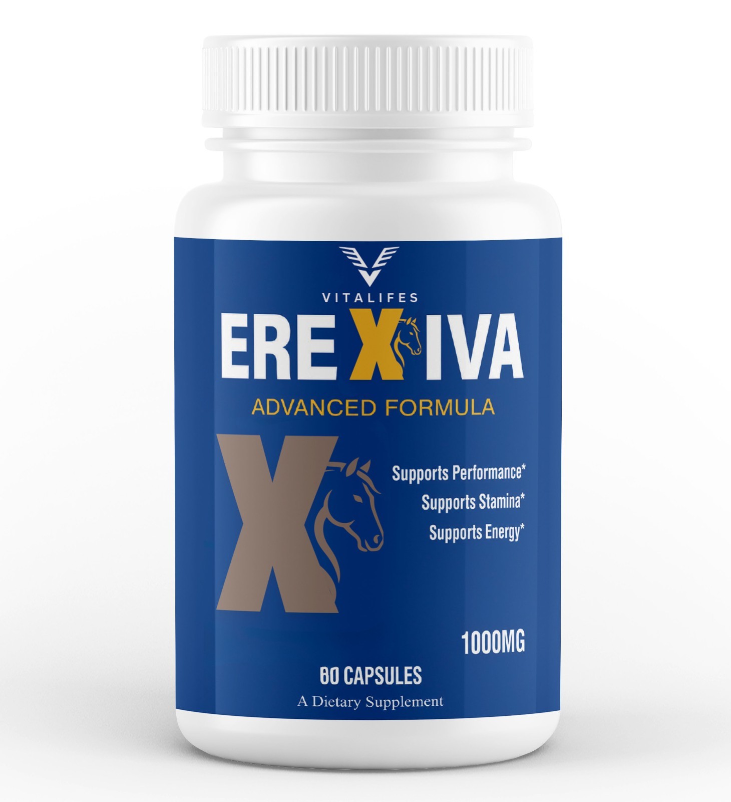 (5 Pack) Erexiva Capsules, Potent Formula Male Supplement for Health & Vitality