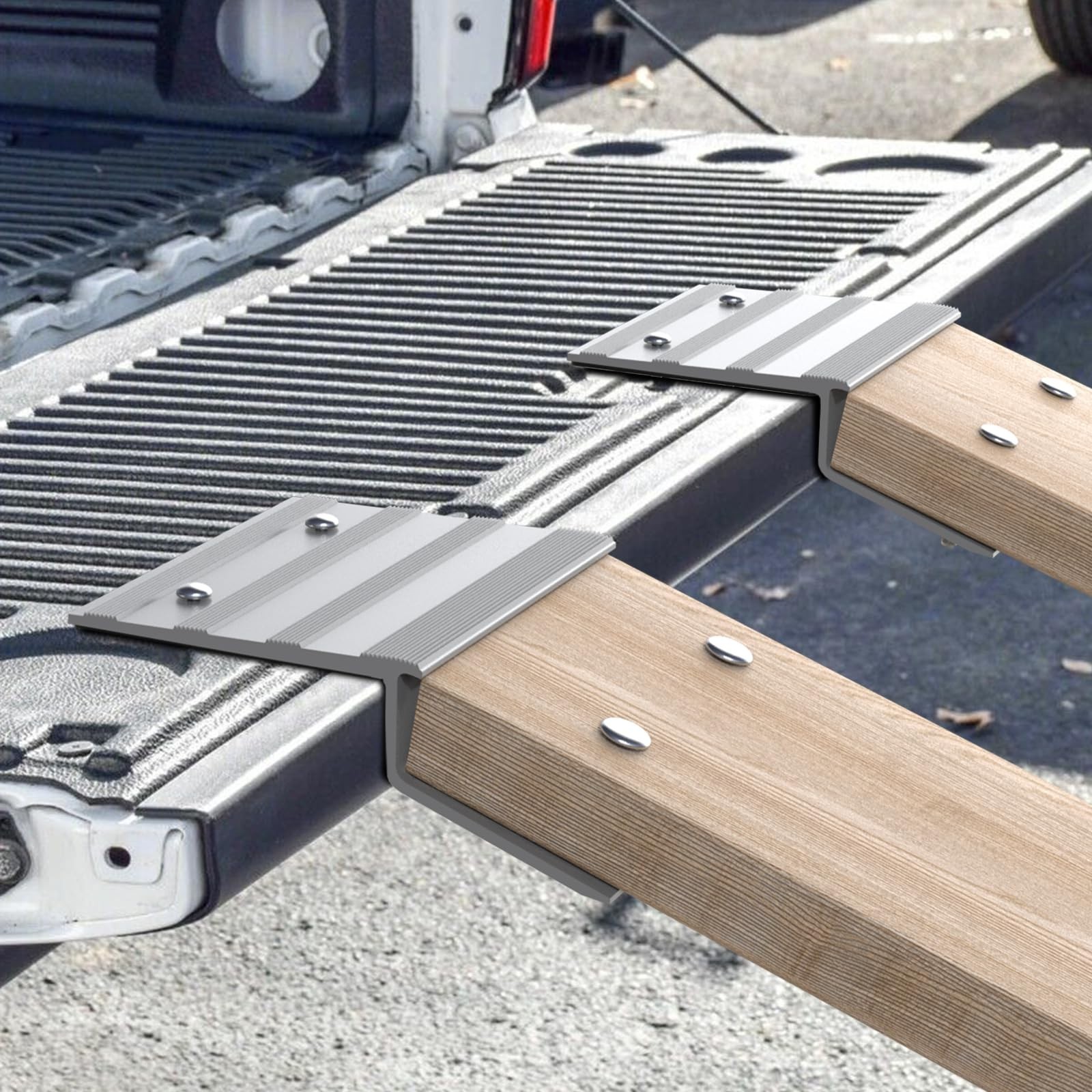 Heavy Duty Aluminum Ramp Top Kit – 2″x8″ Loading Ends for Truck, ATV, Motorcycle