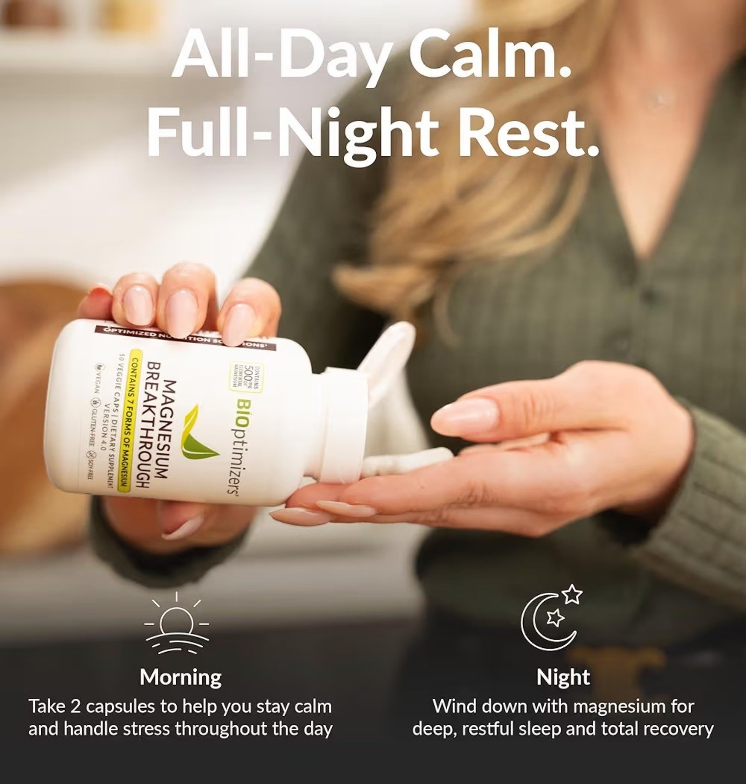Bioptimizers Magnesium Breakthrough all 7 essential forms, 60 -capsules