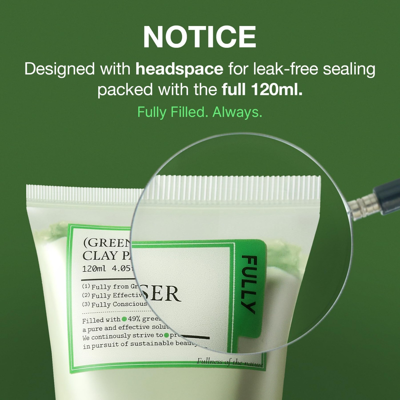 Deep Pore Cleanser Clay Mask, Green Tomato Face Wash for Blackhead Control, Kore