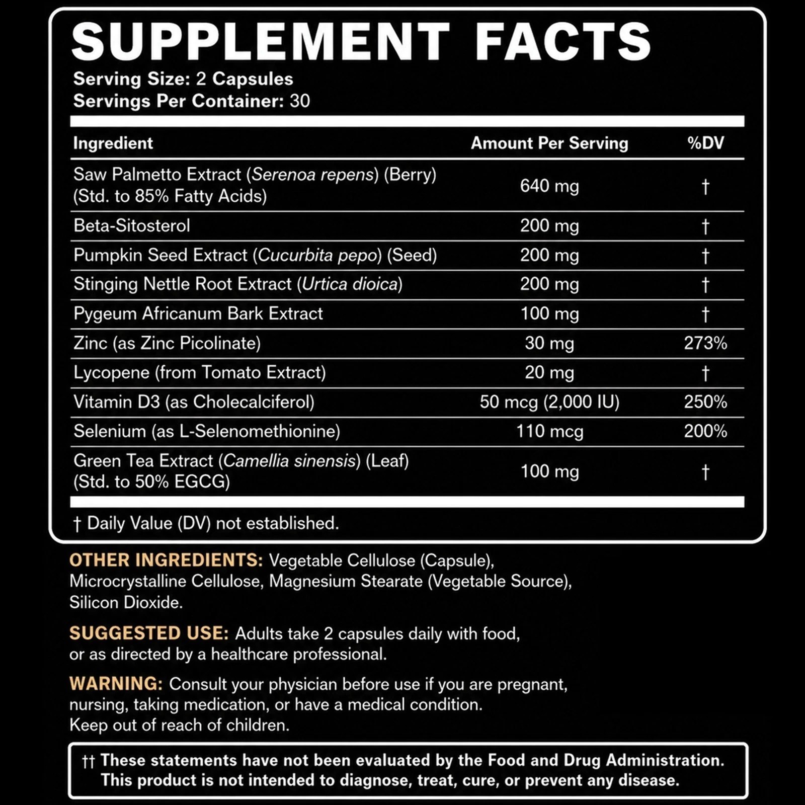 Prosta Plex Support Complex – Premium Prostate Health Supplement – (1 to 5 pack)