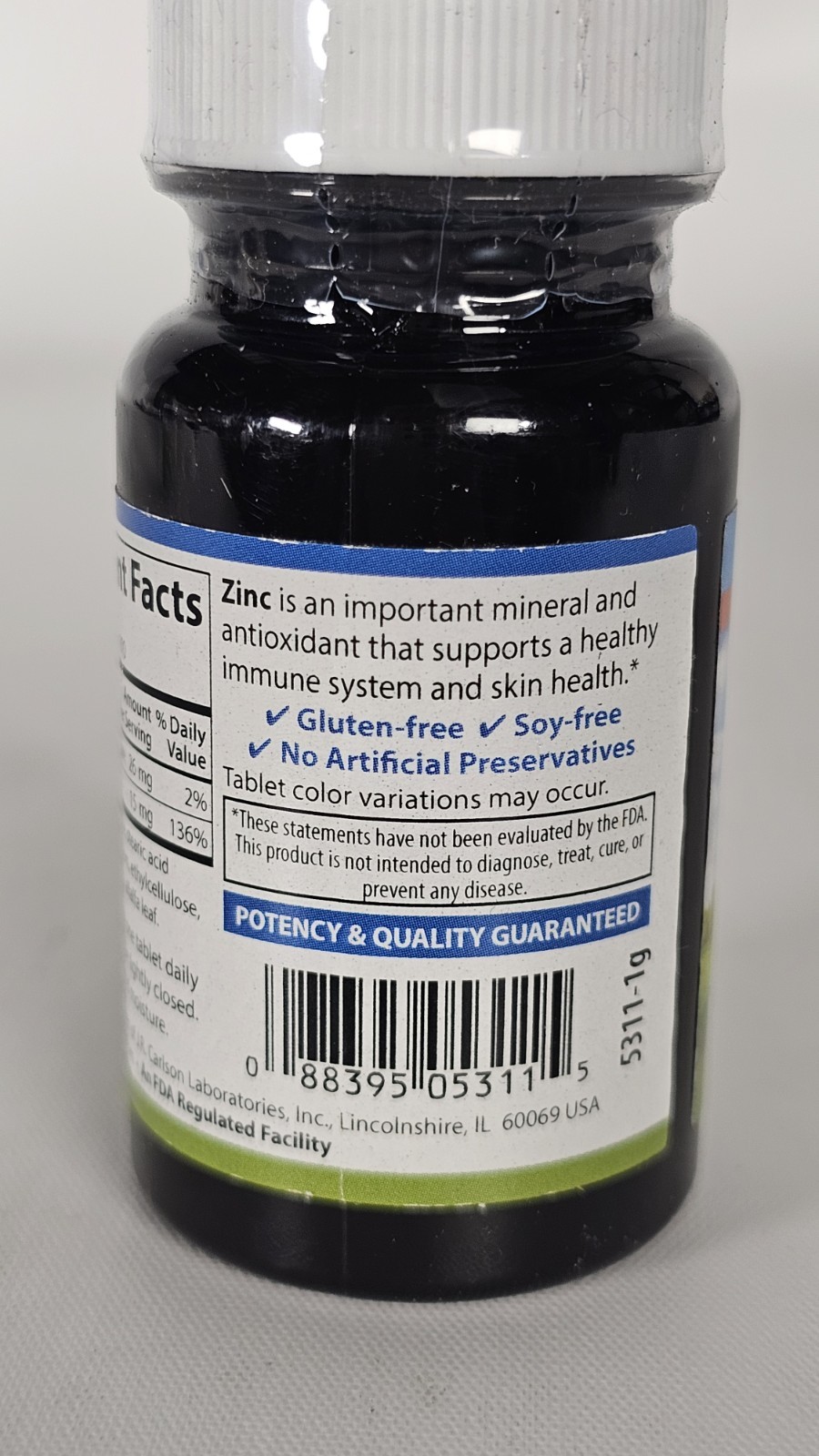 Carlson Zinc 15 Mg Exp: 12/2029