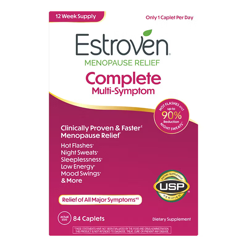 Estroven Complete Menopause Relief 84 Count – Natural Hot Flash & Mood Support
