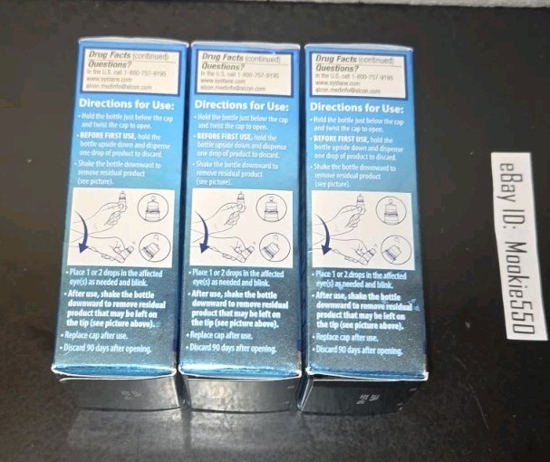 EXP 01/2025+! 3 Lot Systane HYDRATION PF Preservative-Free Dry Eye Drops 10mL