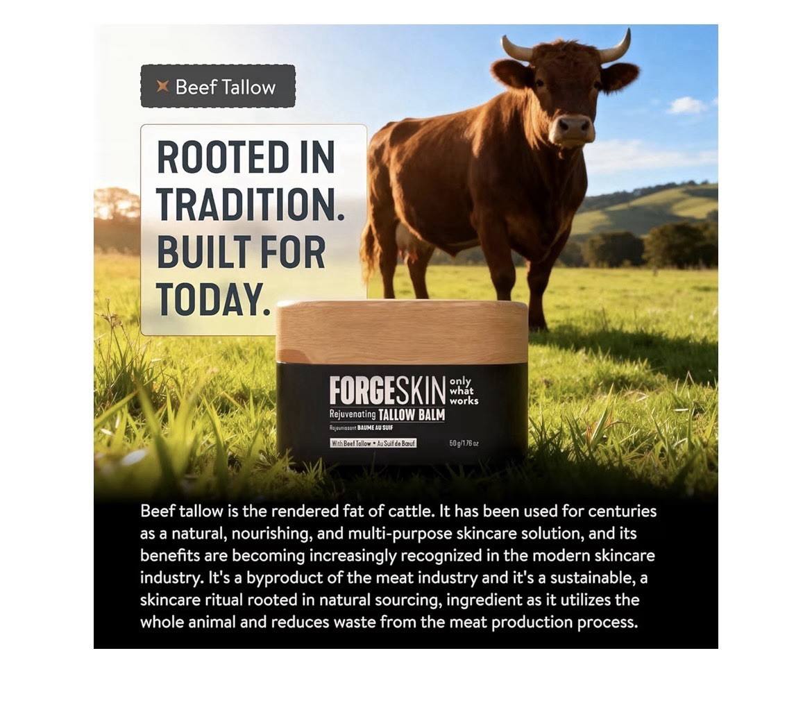 Forge Skin® Wrinkle Defense Beef Tallow Balm for Men [TALLOW-BASED] Moisturizer