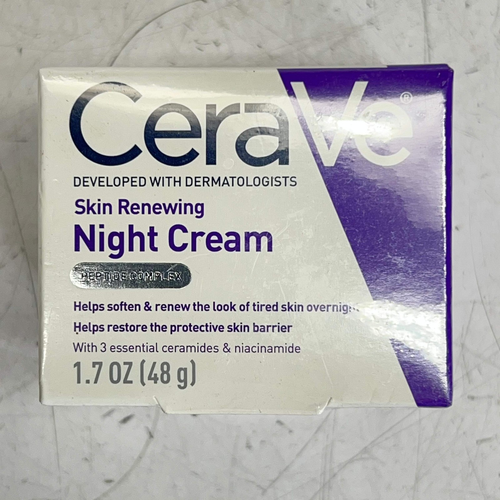 CERAVE Skin Renewing Night Cream Peptide Complex All Skin Types 1.7oz BB 08/27