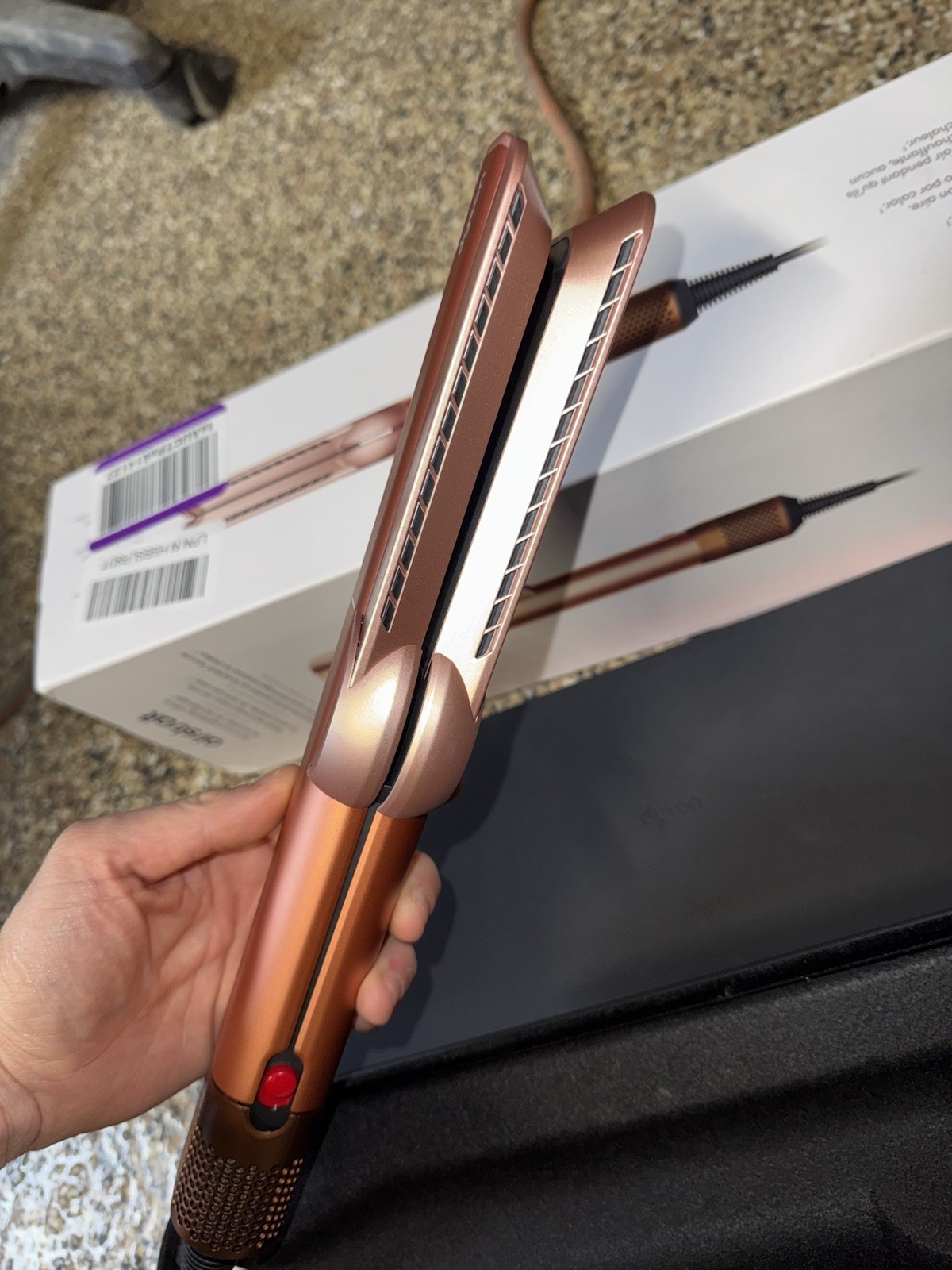 Dyson Airstrait Wet & Dry Straightener Amber Silk No Heat Damage No Hot Plates