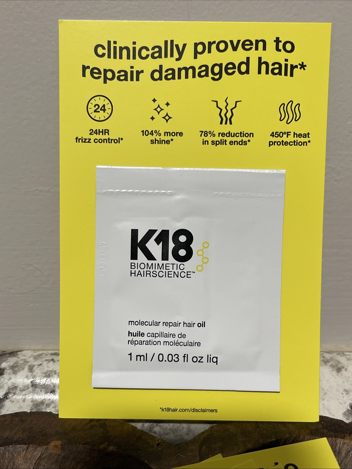 K18 Hair Repair Mask Sample Pack Lot Of 6