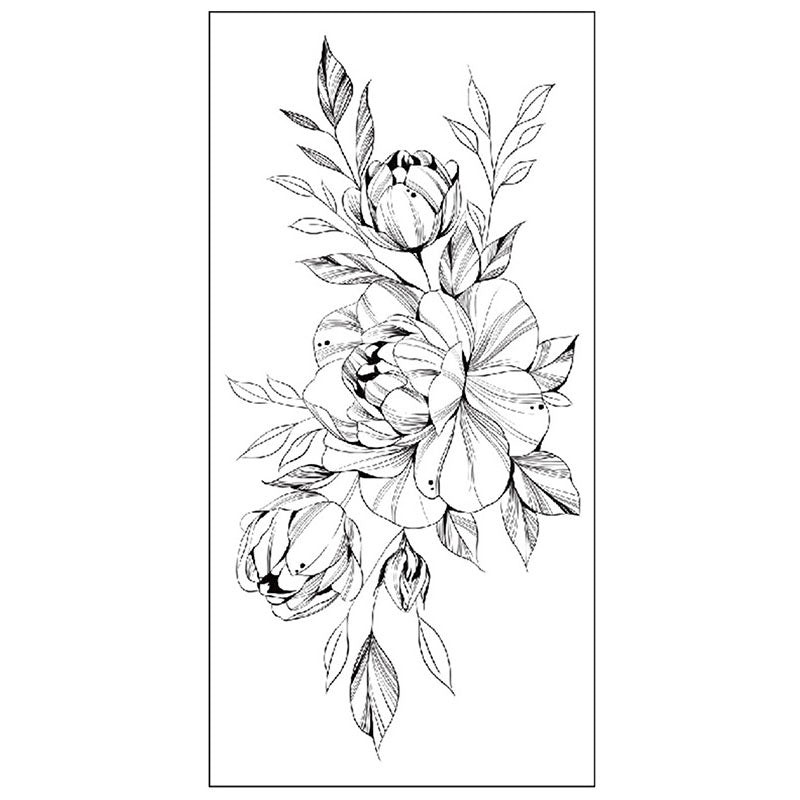 5 Flower Tattoo Sheets – Waterproof, Safe & Easy to Apply