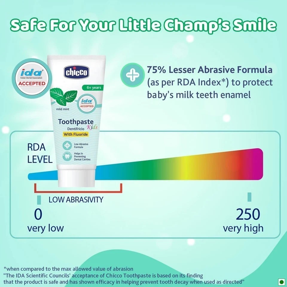 Chicco Toothpaste for Kids Mild Mint Flavour 70g