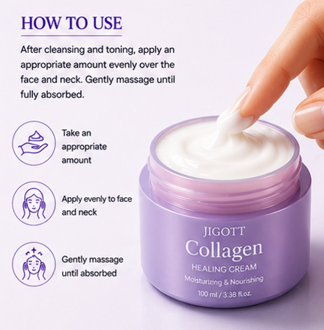 COLLAGEN CREAM 100g Moisturizers Collagen Healing Cream
