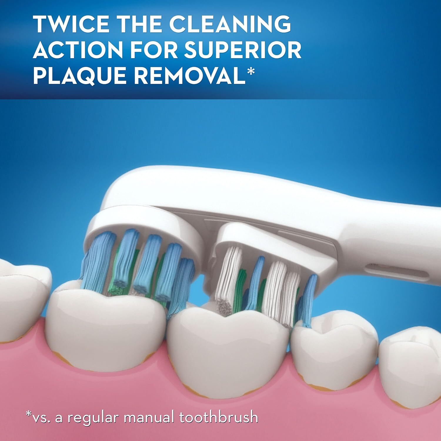 2 pairs of 3 count Oral-B Dual Clean Electric Toothbrush Replacement Heads