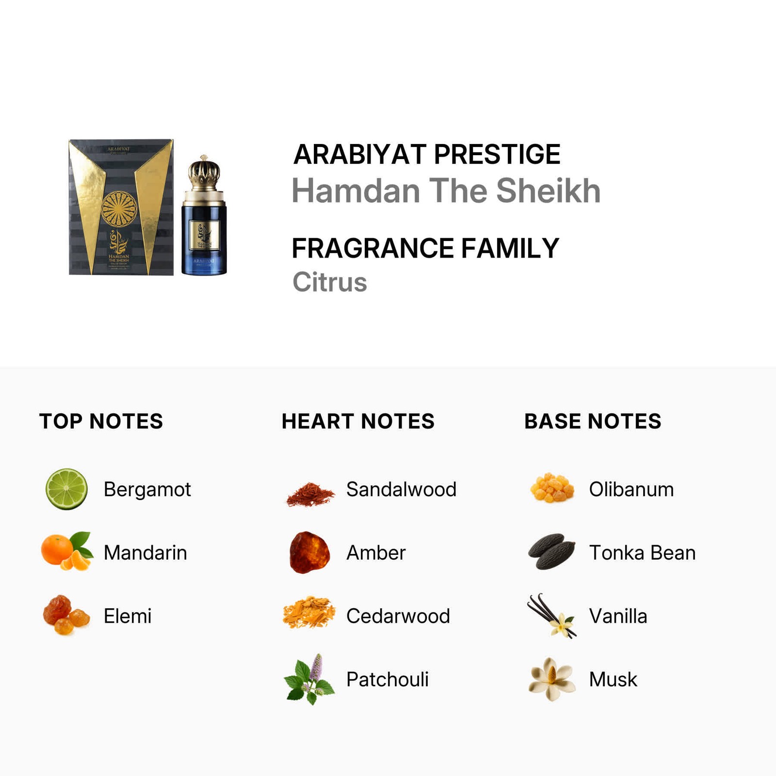 Arabiyat Prestige Men’s Hamdan The Sheikh EDP Spray 2.5 oz Fragrances