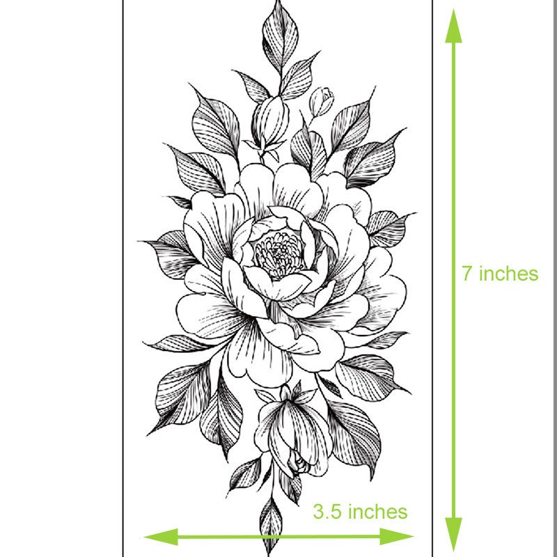 5 Flower Tattoo Sheets – Waterproof, Safe & Easy to Apply