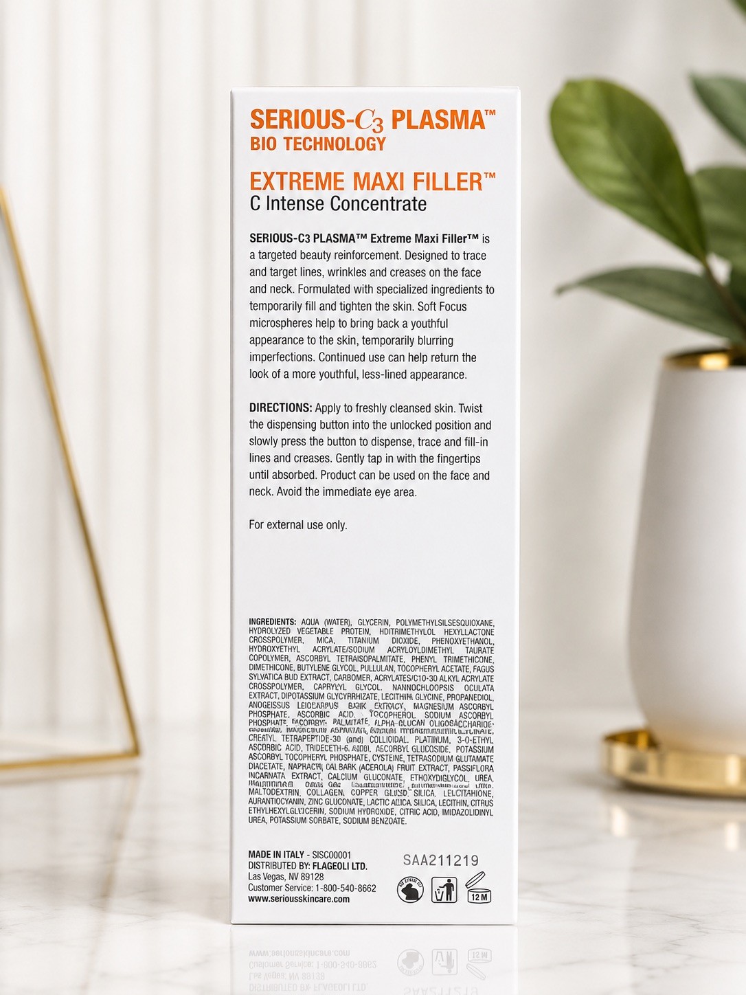 NEW Serious Skincare C3 Plasma Extreme Maxi Filler 10ml Anti-Aging Vitamin C