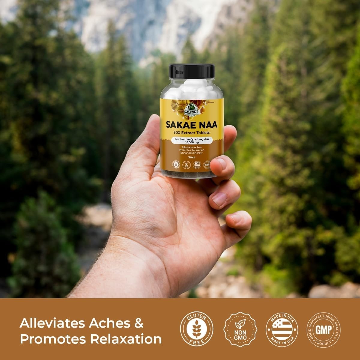 Amazing Botanicals Sakae Naa 50X Extract 10,000mg Relax Calm Focus