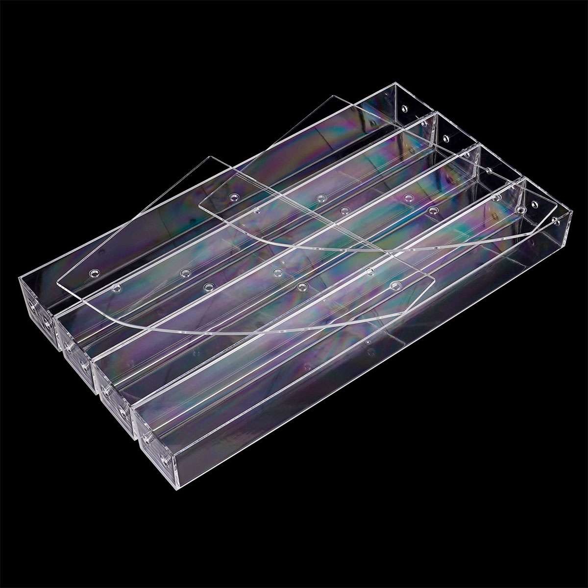 4 Tiers Acrylic Display Risers Clear Perfume Organizer Stand Large Cupcake Stan