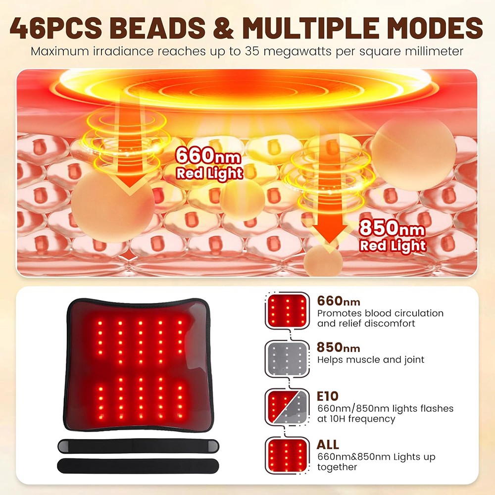 LED Red Light Therapy Pad Infrared Mat Device Back Full Body Muscle Pain Relief