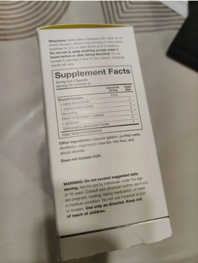 SeroVital Reverse The Signs of Aging Dietary Supplement – 120 Capsules