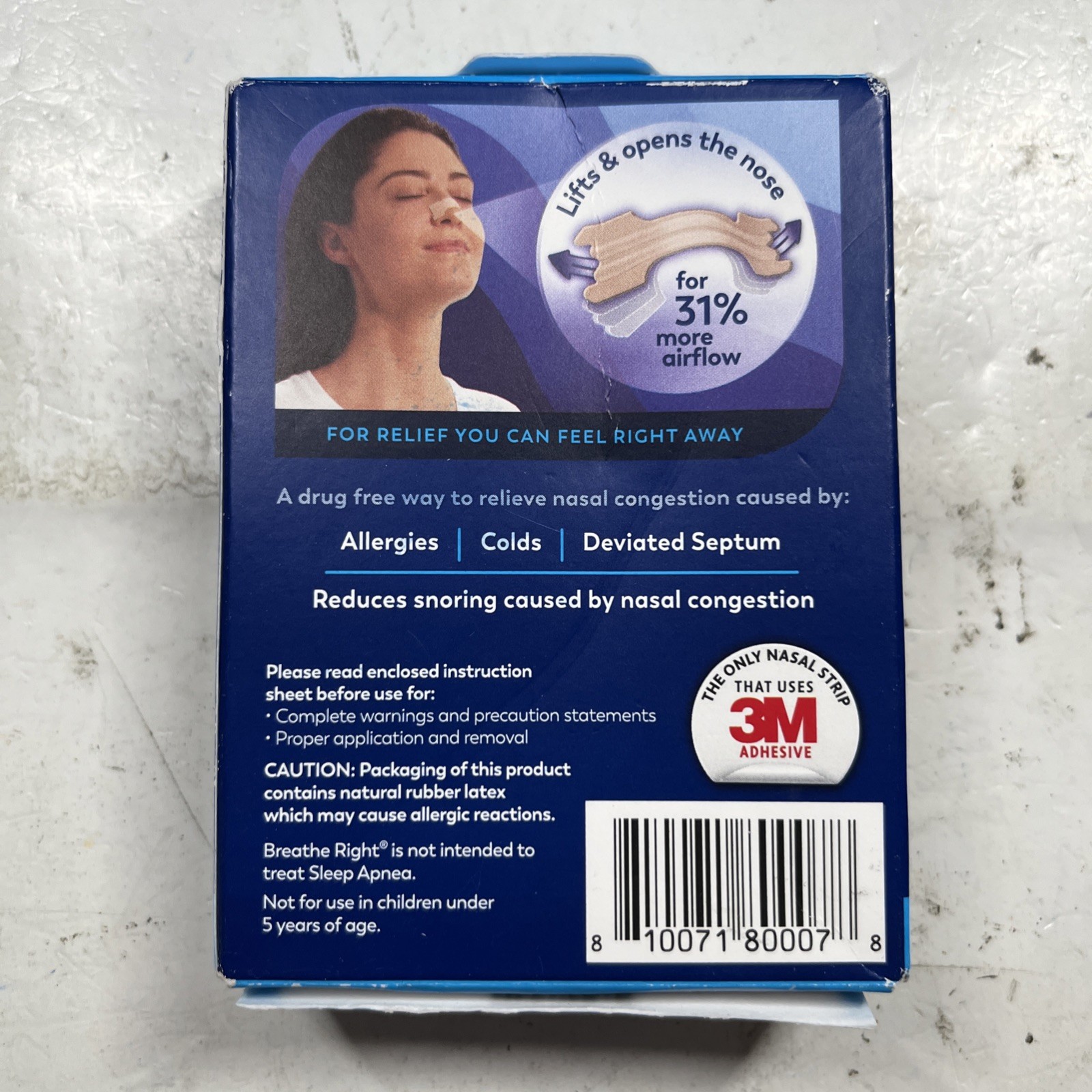 Breathe Right Nasal Strips Original TAN 30 Large Tab Strips EXP 12/2029 SEALED