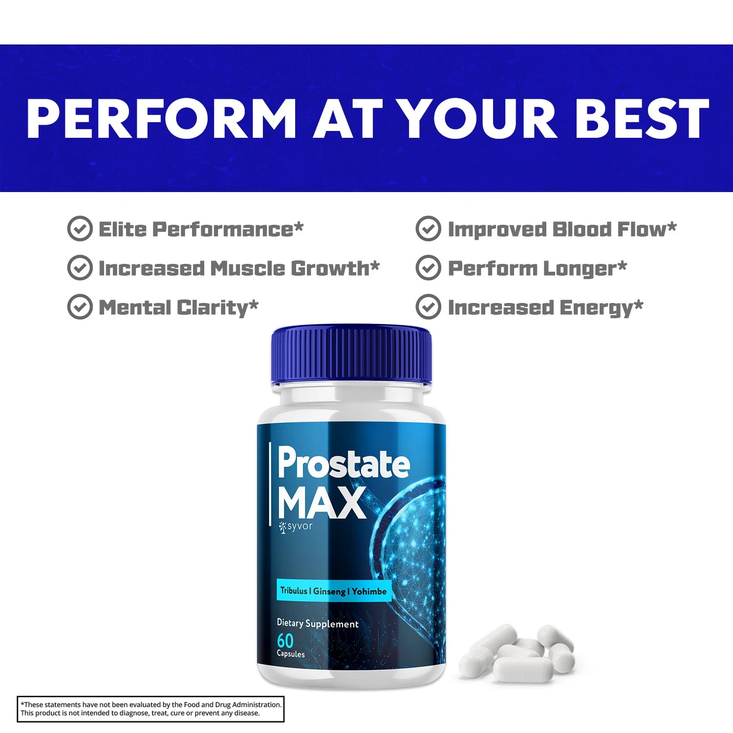 Prostate Max Formula Supplement Natural Vitamin for Health & Wellness 60 Caps