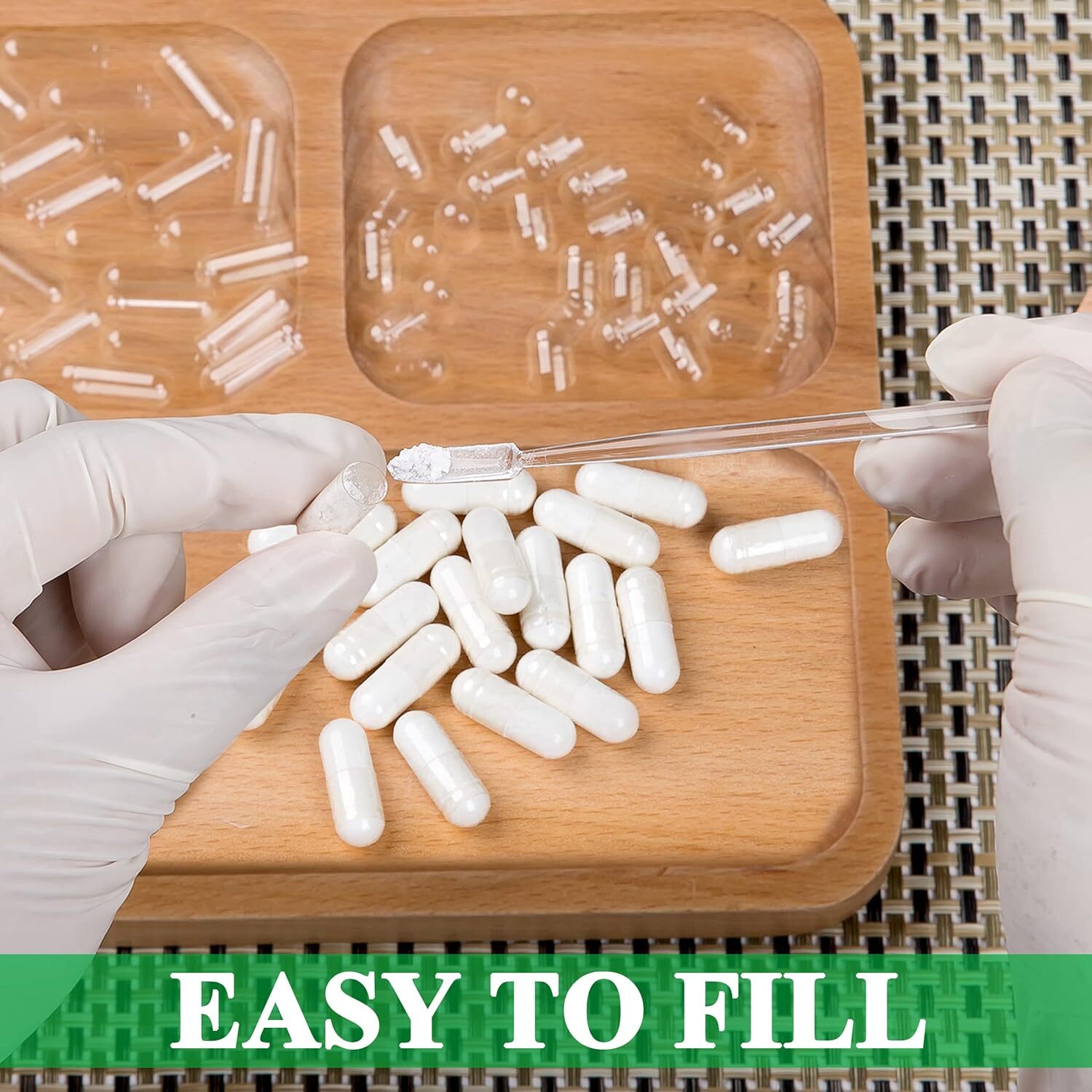 Size 0 Clear Empty Gelatin Capsules 10000 Count Kosher Halal Pure Pill Capsule