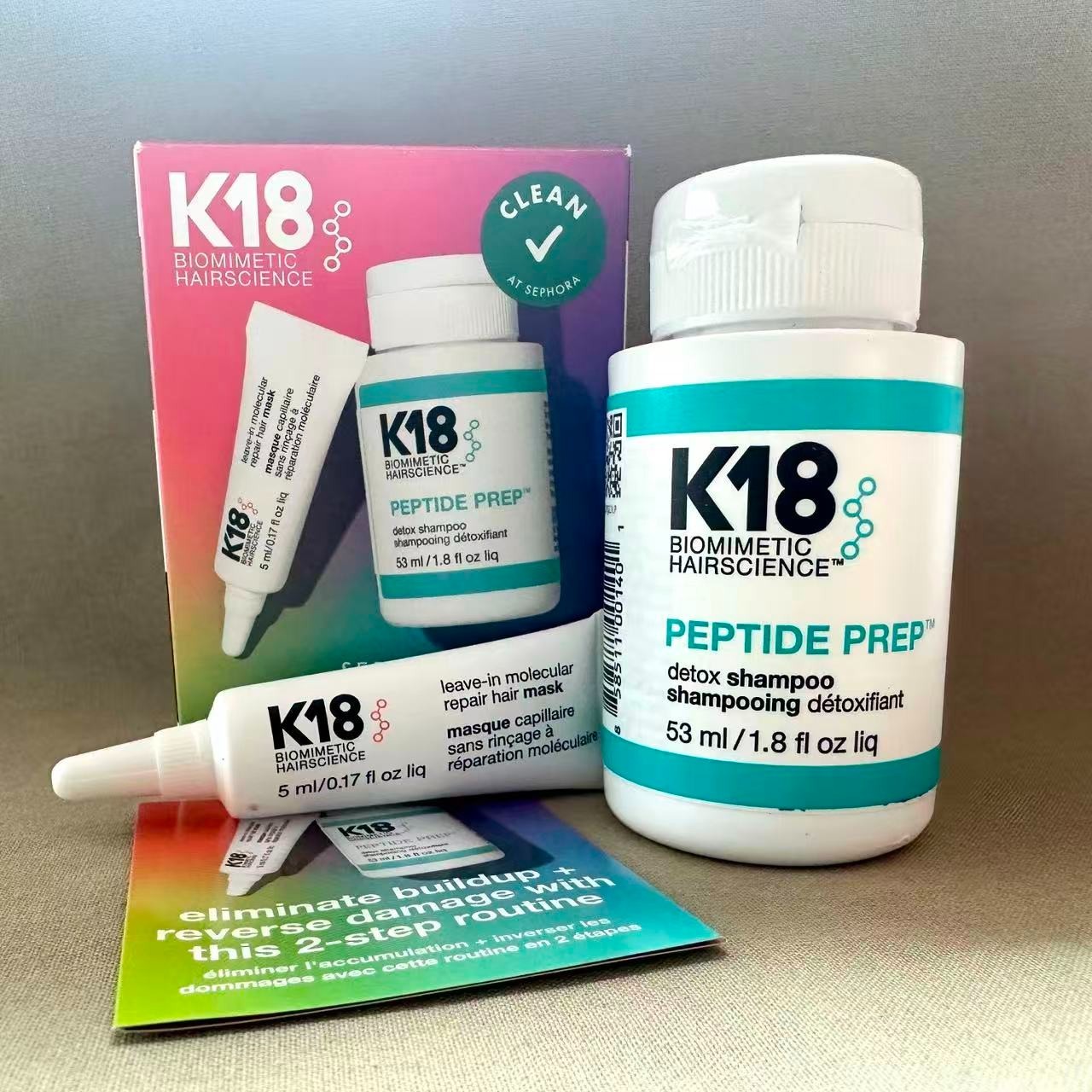K18 Biomimetic Hairscience Peptide Prep & Mask Mini Set – Brand New