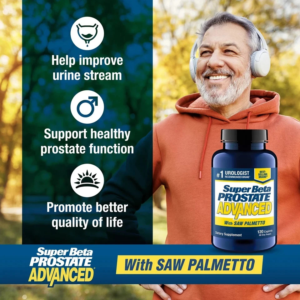 Super Beta Prostate Advanced with Saw Palmetto 120 Capsules_Free Shipping