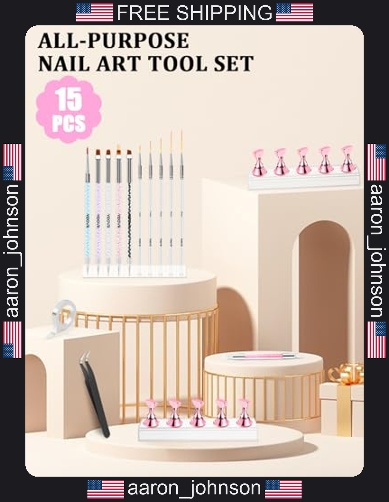 YOOVR Nail Art Tools Set, Nail Stand for Press on Holder for Painting Nails,