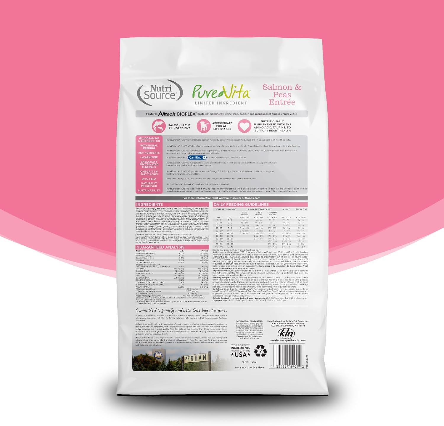 PureVita Salmon and Peas Grain-Free Dog Food 5Lbs