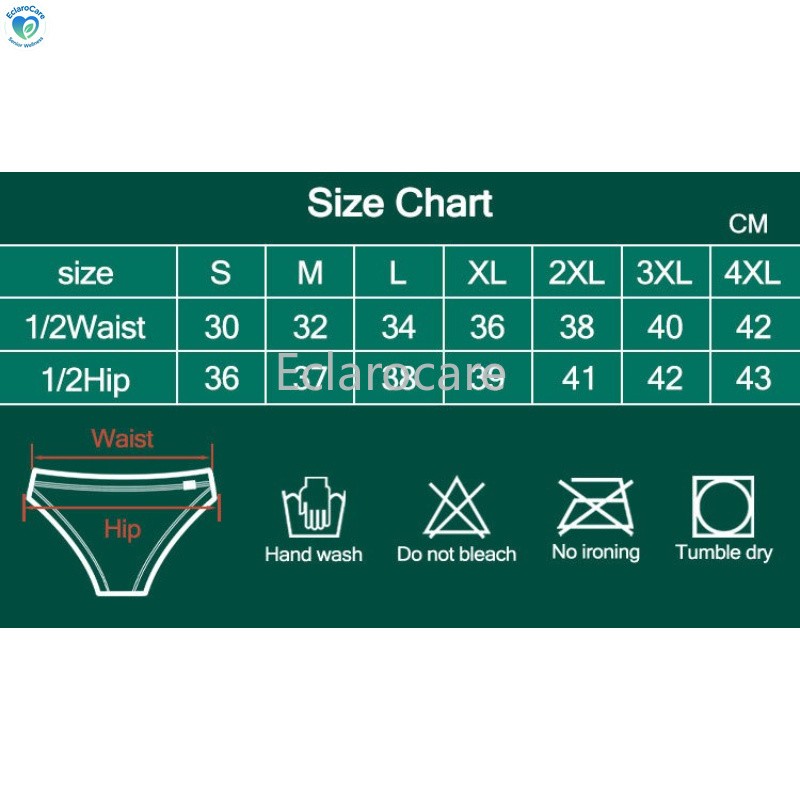2pcs Adjustable waistband Period Underwear Women Lace Mid-Rise Menstrual Panties