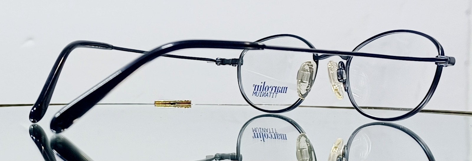 Originale MARCOLIN 2033 355 Eyeglasses DARK RUTHENIUM New TITANIUM 46-18 Japan