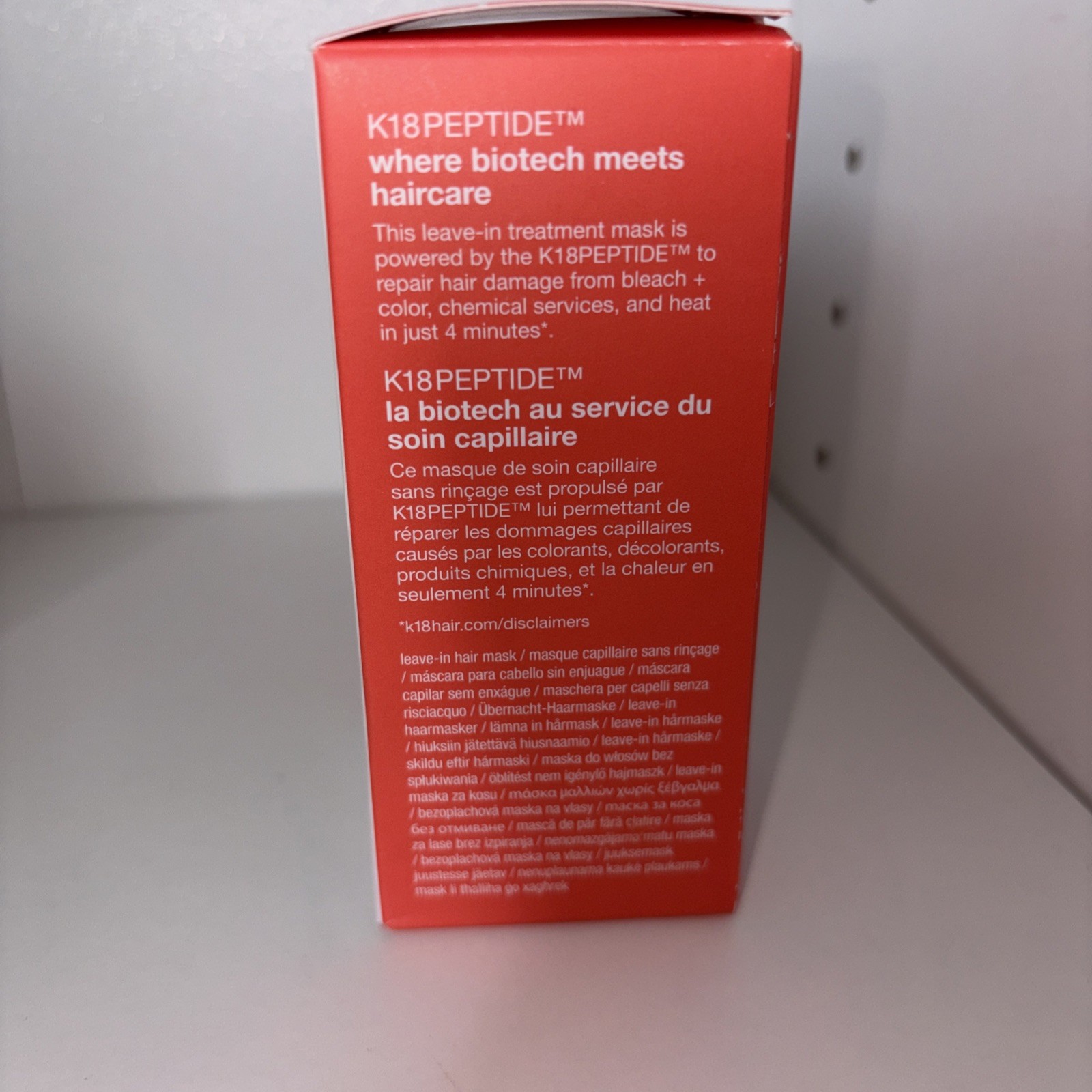 K18 Biomimetic Hairscience Leave-In Molecular Repair Hair Mask 1.7oz $75msrp