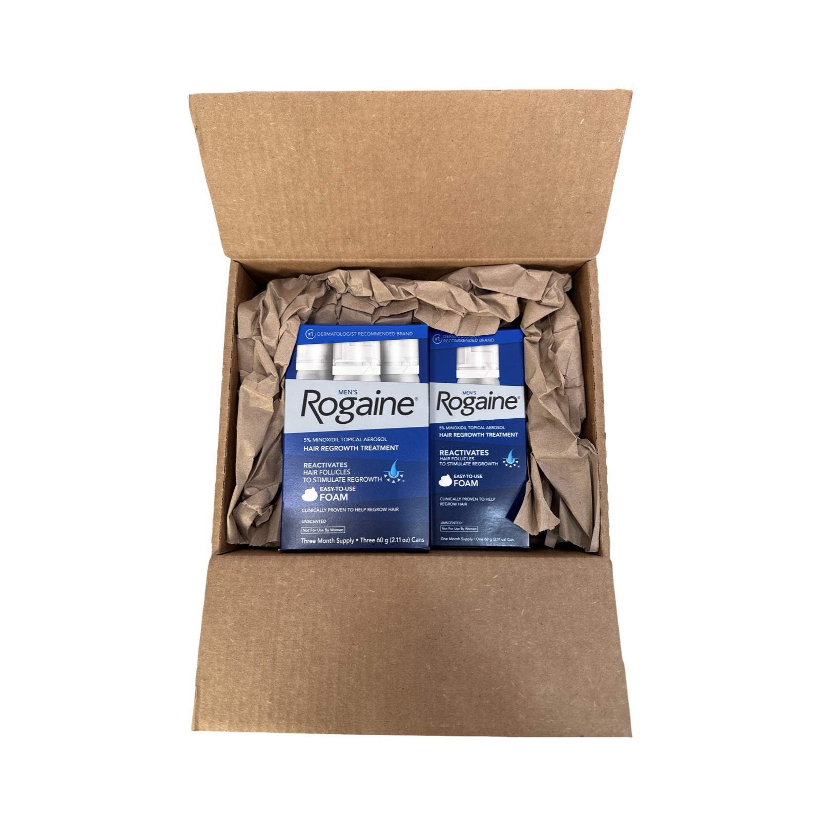 Rogaine Men’s 5% Minoxidil Foam Hair Regrowth Treatment 4×2.11 oz, Exp 04/2026