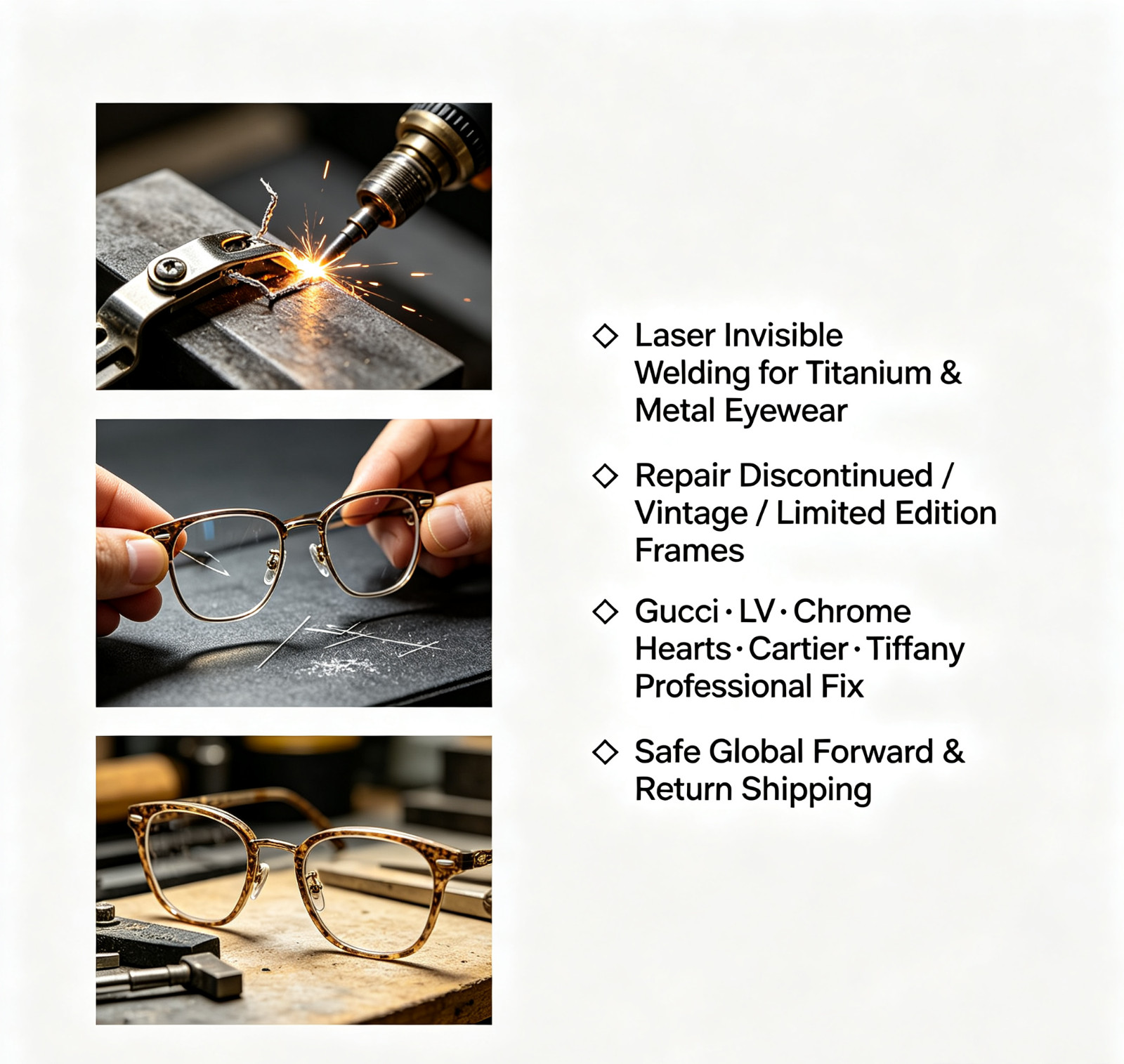 Eyeglass Repair Service – US to China & Back | Fix Broken Frames, Lenses, Hinges