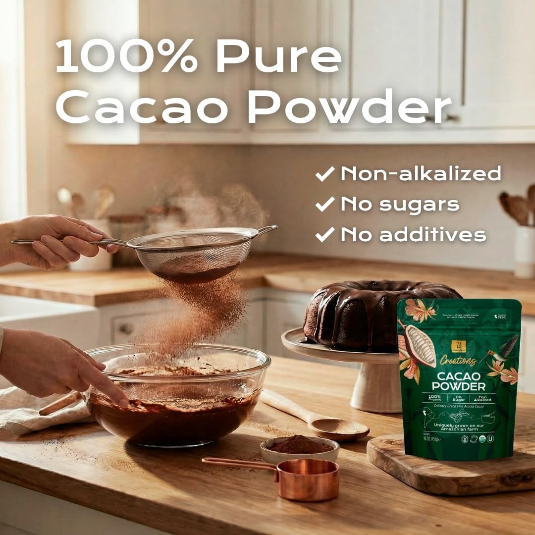 1 LB (16 OZ ) Organic Raw Cacao Powder 100% Pure, ALL NATURAL,ALWAYS FRESH