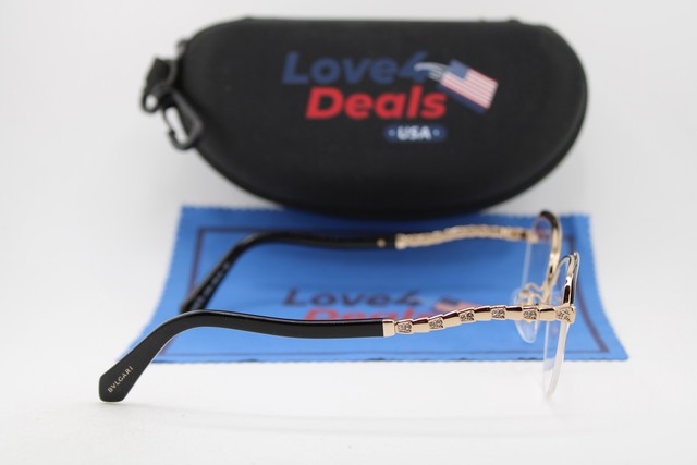 NEW BVLGARI BV 2239-B 2033 BLACK GOLD GUNMETAL AUTHENTIC EYEGLASSES 55-16
