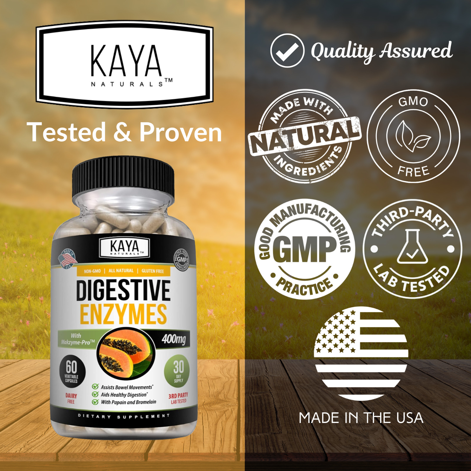 (2 Pack) Digestive Enzymes w/ Prebiotic & Probiotics, Gas, Constipation & Bloat