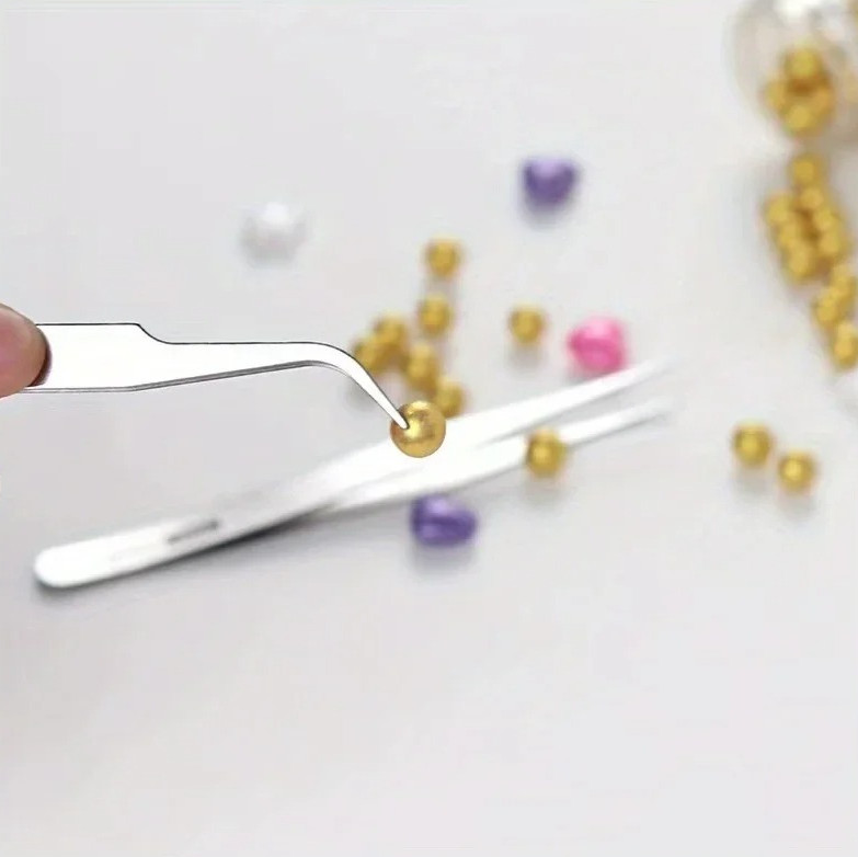 6pcs Stainless Steel Precision Tweezers Set Succulent DIY Craft Tool Kit – NEW