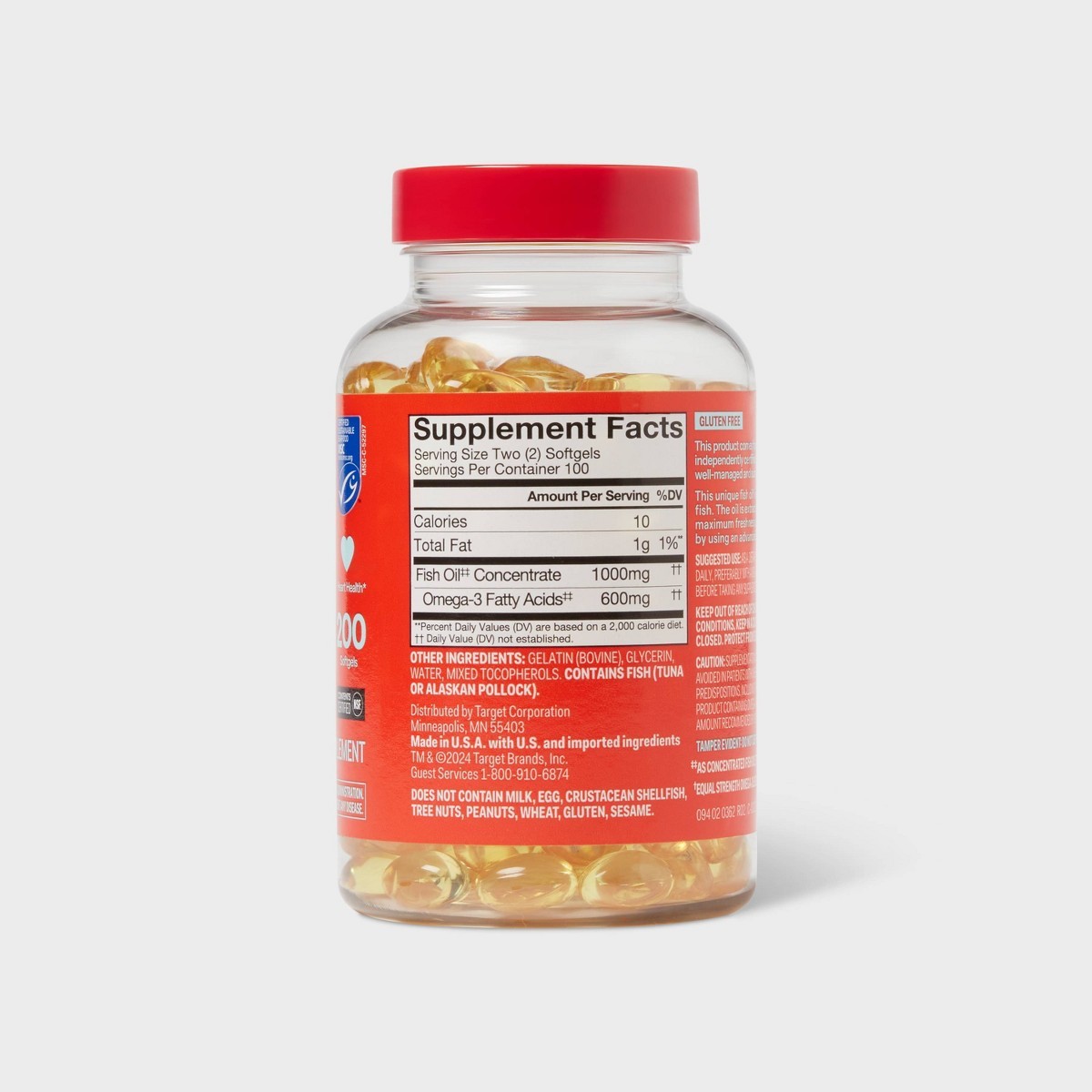 MSC Fish Oil Softgels – 1000mg – 400ct – up&up™