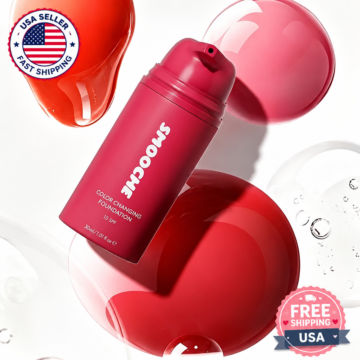 Smooche Foundation Korean, Smooche Color Changing Foundation, For All Skin Types