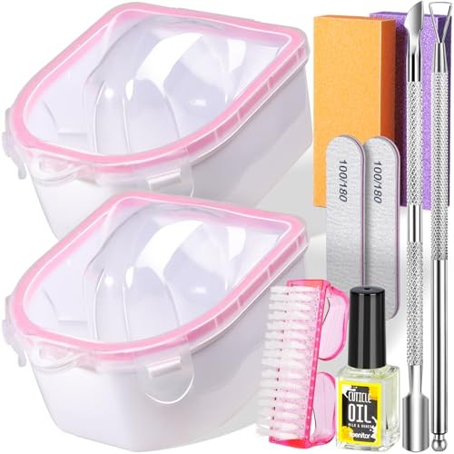 10Pcs Nail Soaking Bowl Kit 2 Soak Off Bowl Nail Soaking Bowl Milk and Honey
