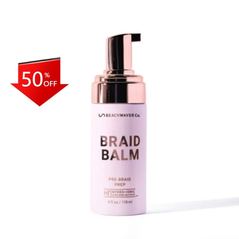 BEACHWAVER Co. Braid Balm Pre Braid Prep – 4oz: Anti-Frizz Treatment