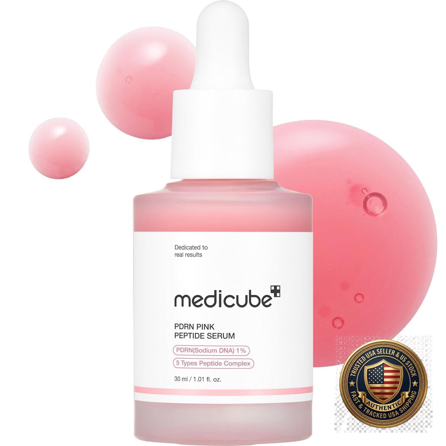 Pink Peptide Serum with Salmon DNA – Hydration & Firming Facial Serum